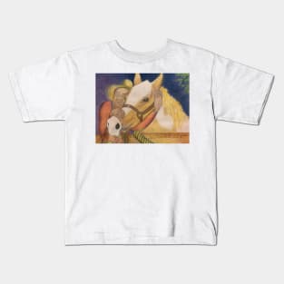 A Man and His Horse Kids T-Shirt